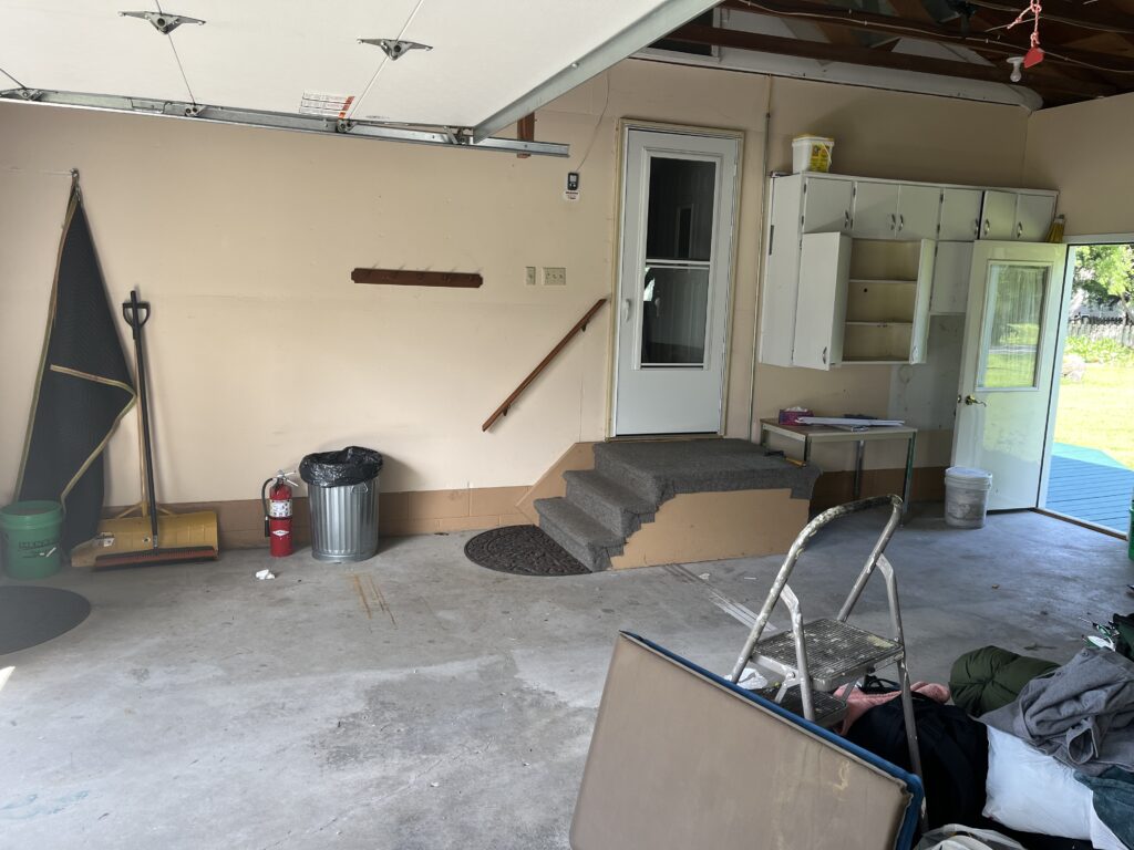 Garage into kitchen